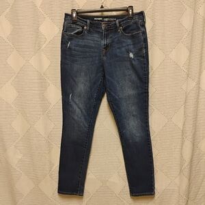 Old Navy Curvy Mid Rise Dark Blue Women's Short Size 6 Jeans